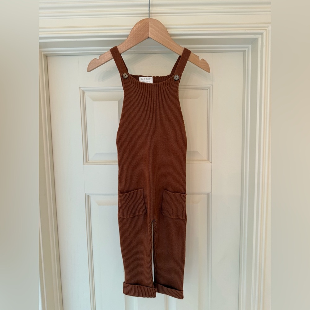 2T Rib Knit Overalls by Mebie Baby